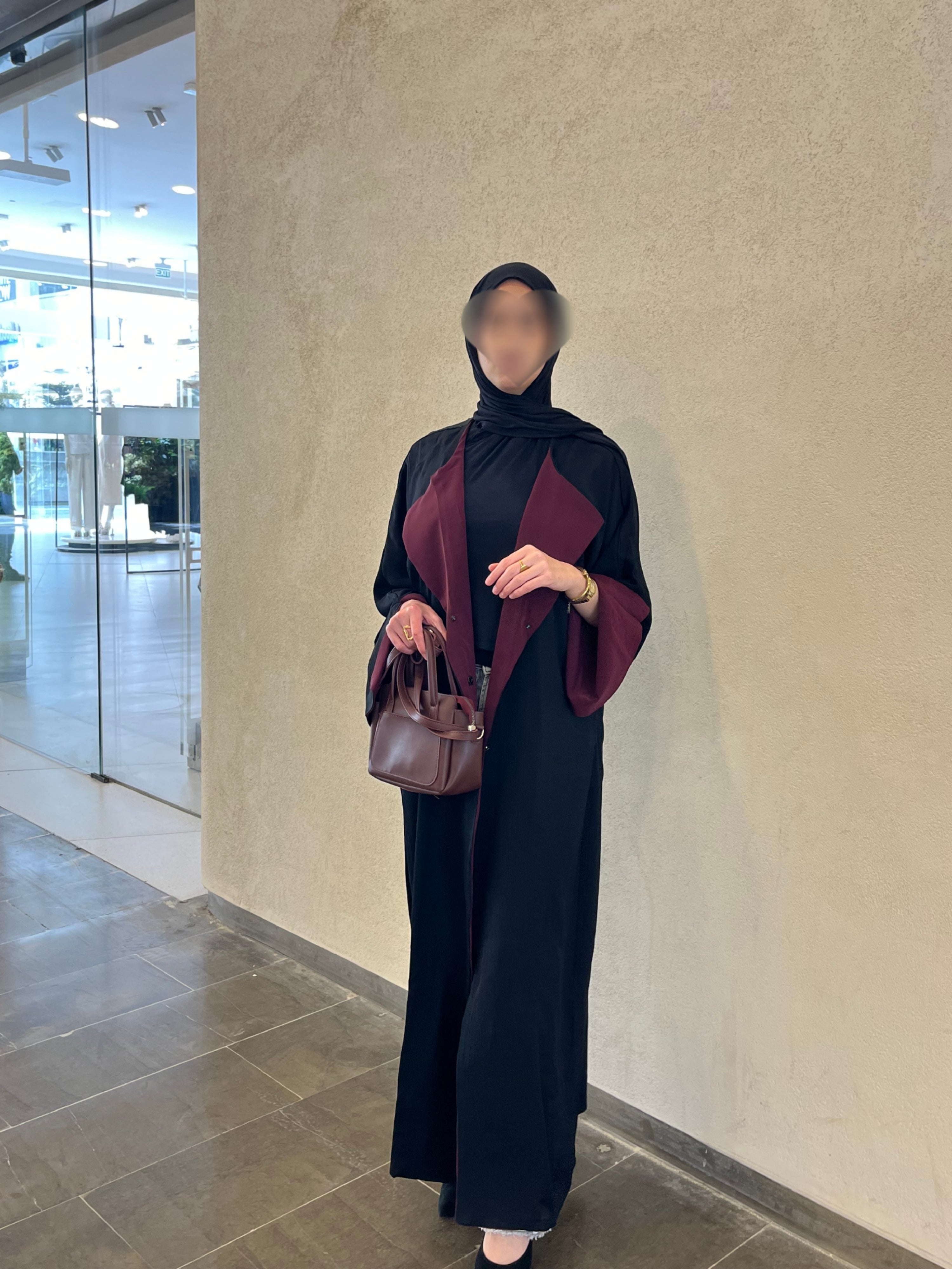 Abaya classique burgundy
