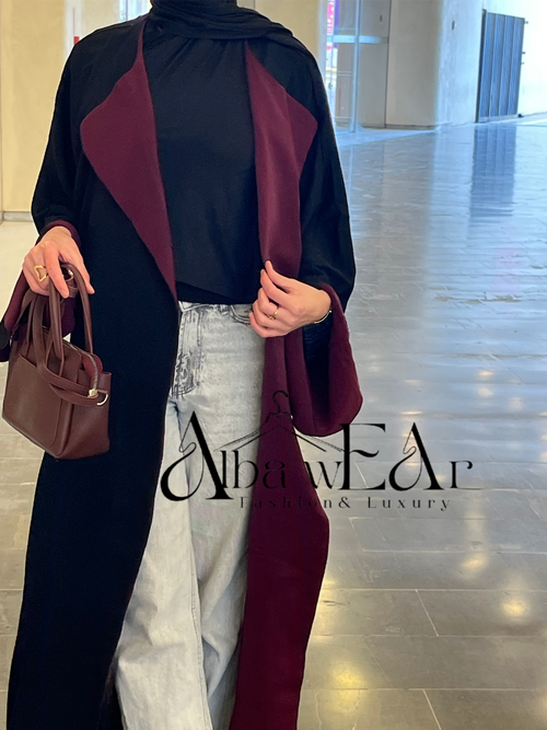 Abaya classique burgundy